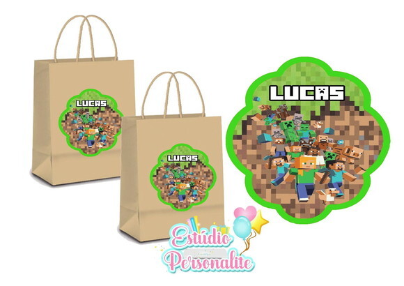 Adesivo para Sacola Minecraft