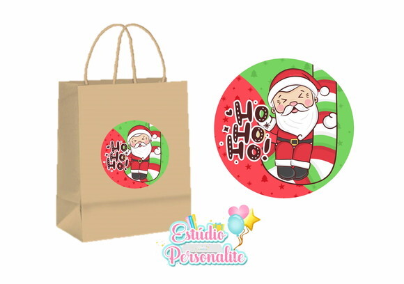 Adesivo para Sacola Natal