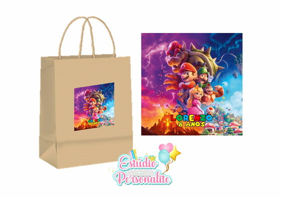 Adesivo para Sacola Super Mario Bros