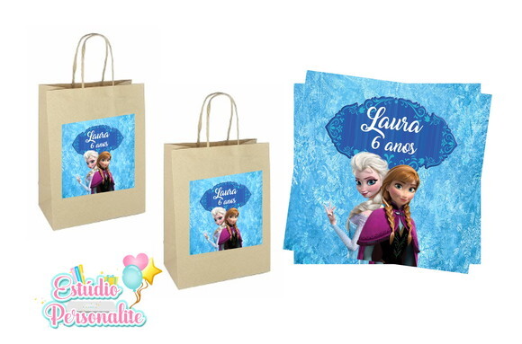 Adesivo Sacola Kraft Frozen