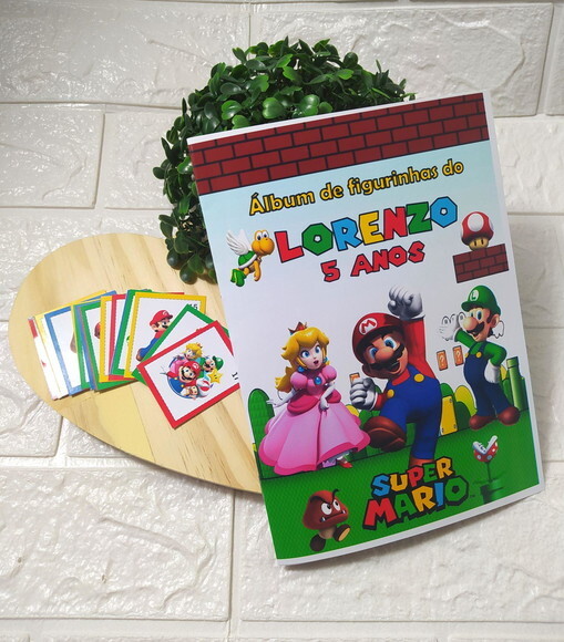 Álbum de Figurinhas Super Mario