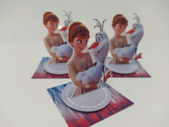 Aplique 3D para Caixinha acrílica Frozen 2
