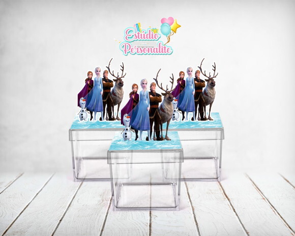 Aplique 3D para Caixinha acrílica Frozen 2