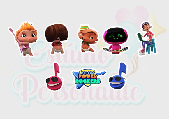 Aplique 4 cm Minibeat Power Rockers
