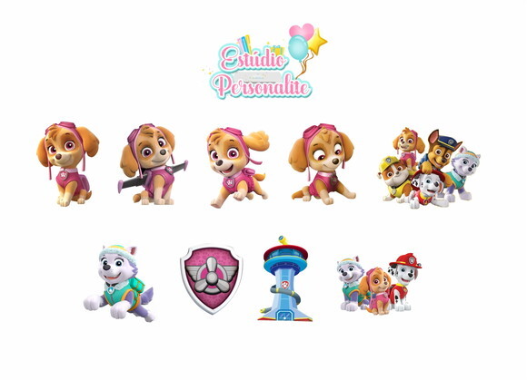 Aplique 4 cm Skye Patrulha Canina