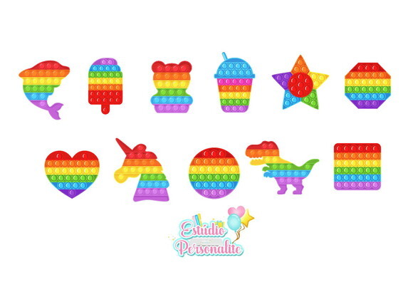 Aplique de Papel Fidget Toys Pop It
