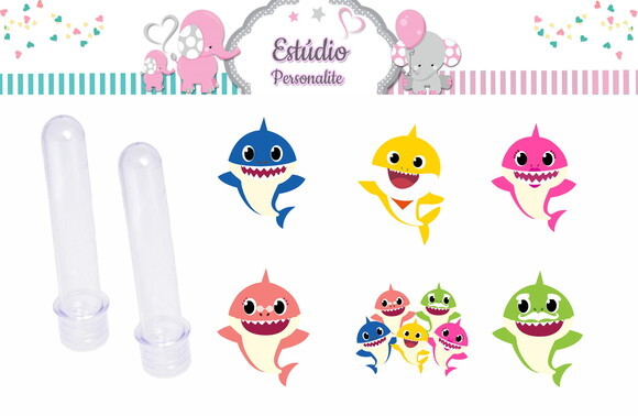Aplique para Tubete Baby Shark
