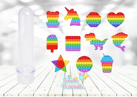 Aplique para Tubete Fidget Toys Pop It