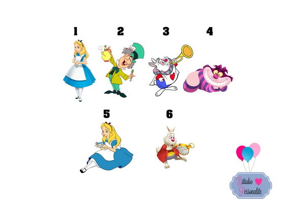 Apliques Alice no País das Maravilhas