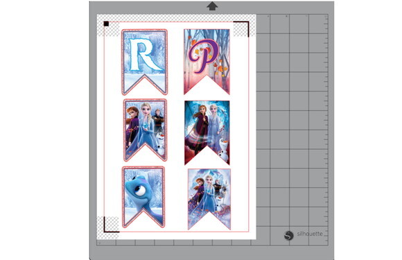 Arquivo de corte - Bandeirola Frozen 2