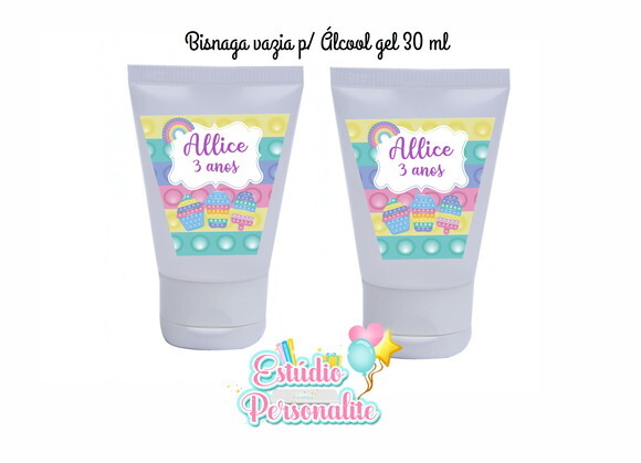 Bisnaga vazia p/ Álcool Gel Fidget Toys Pop It