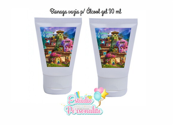 Bisnaga vazia p/ Álcool Gel Encanto Disney