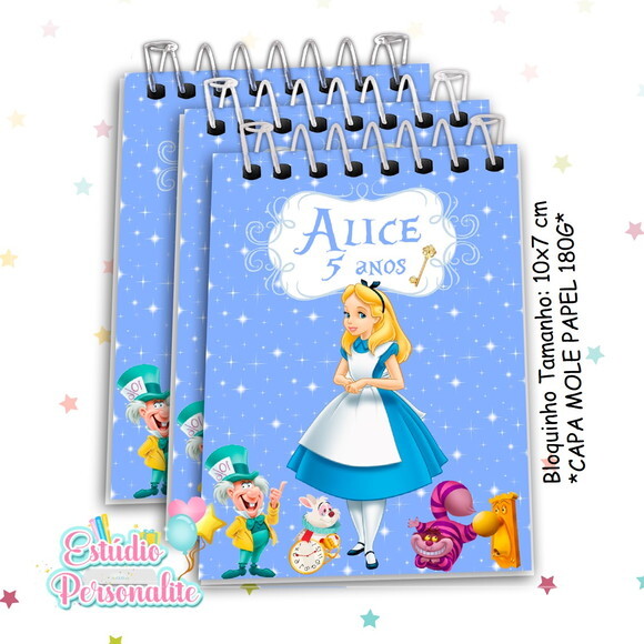 Bloquinho Alice no País das Maravilhas