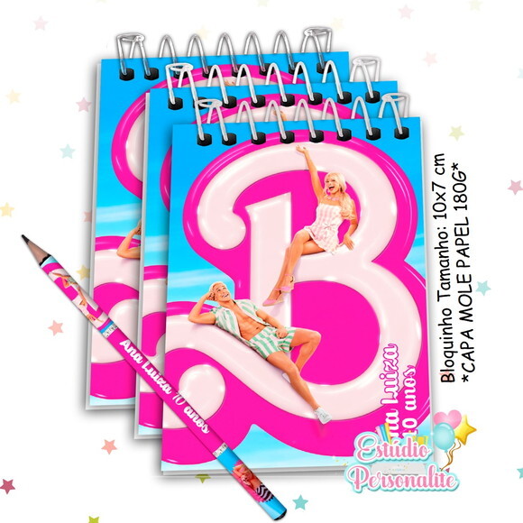Bloquinho com Lápis Barbie Filme