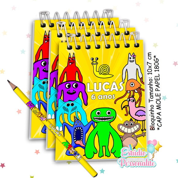 Bloquinho com Lápis Garten Of Banban