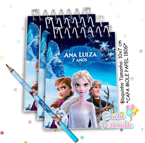 Bloquinho com Lápis Frozen