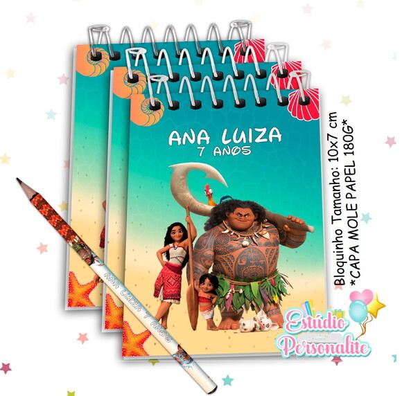 Bloquinho com Lápis Moana 2