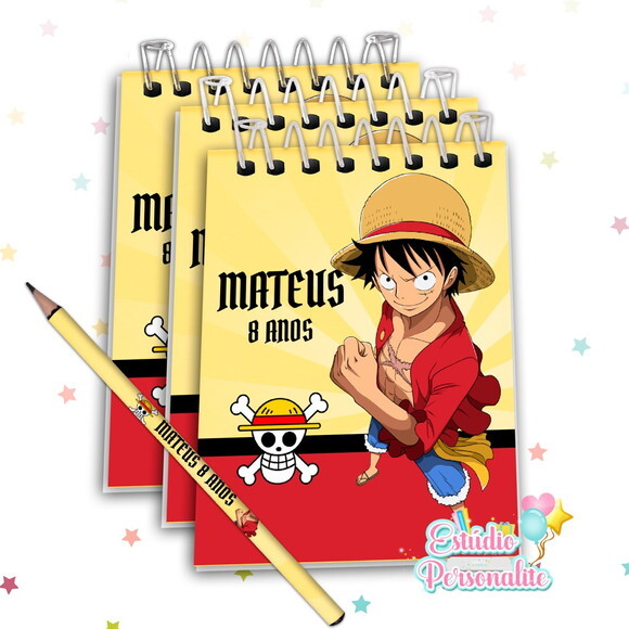 Bloquinho com Lápis One Piece