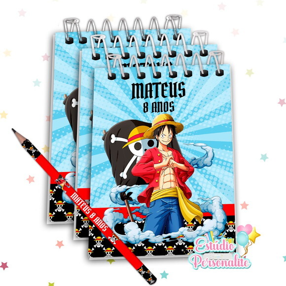 Bloquinho com Lápis One Piece