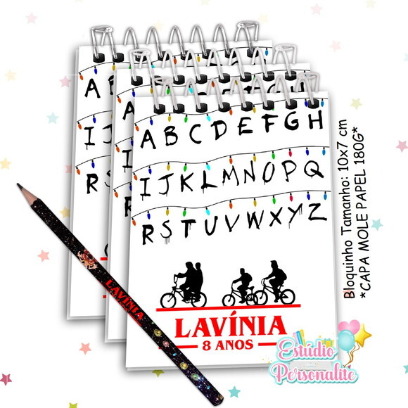 Bloquinho com Lápis Stranger Things
