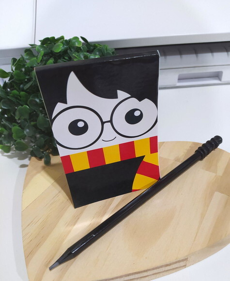 Bloquinho e Lápis Varinha Harry Potter