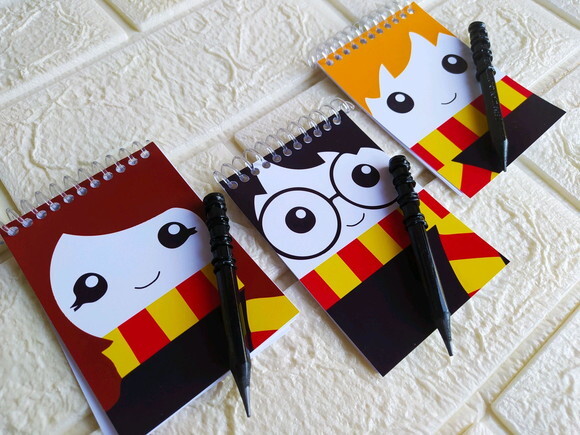 Bloquinho e Mini Lápis Harry Potter