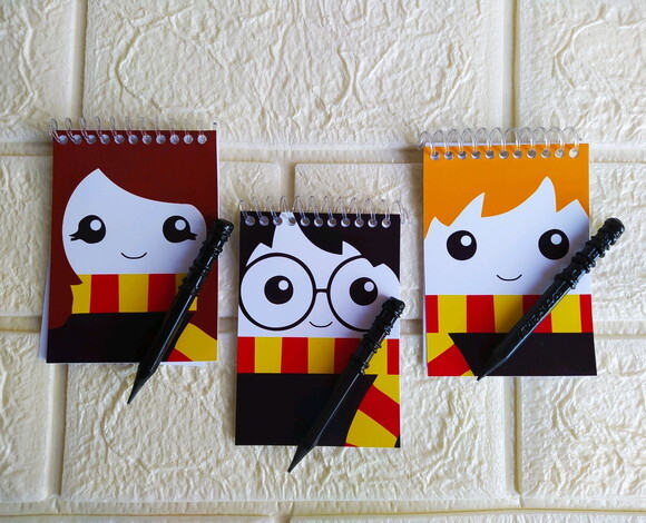 Bloquinho e Mini Lápis Harry Potter
