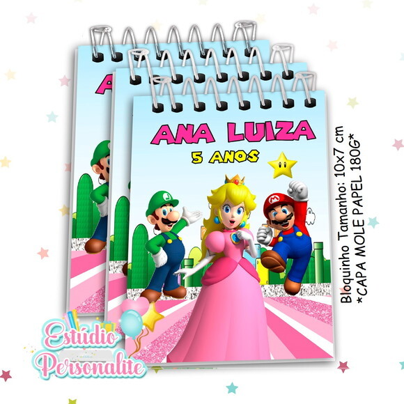 Bloquinho Super Mario Princesa Peach
