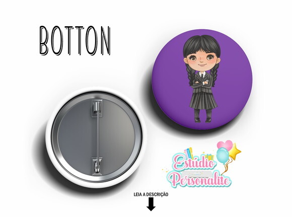 Botton Wandinha Addams