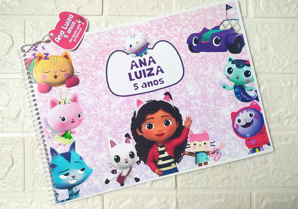 Caderno de Desenho + Tag a Casa Mágica da Gabby