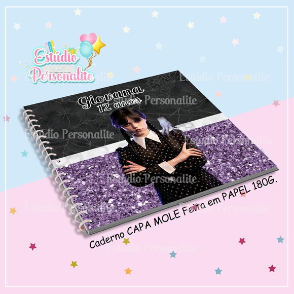 Caderno de Desenho Wandinha Addams