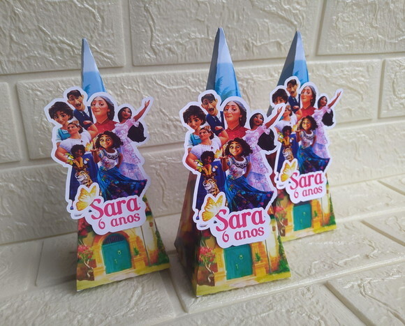 Caixa Cone com Scrap Encanto Disney
