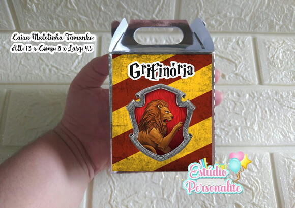 Caixa Maletinha Prata Harry Potter
