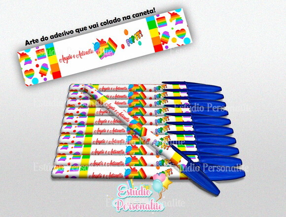 Caneta Fidget Toys Pop It