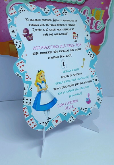 Centro de Mesa Alice no País das Maravilhas
