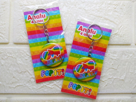 Chaveiro + Embalagem Fidget Toys Pop It