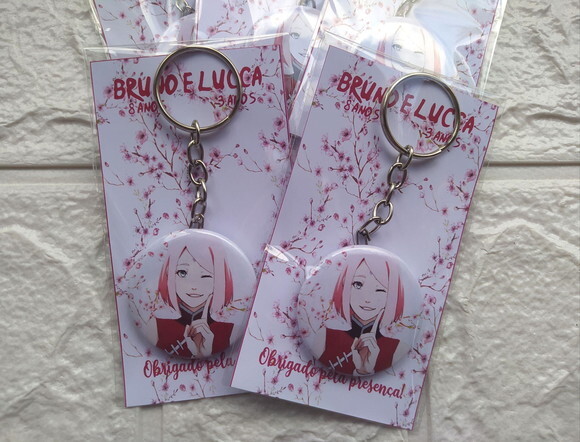 Chaveiro + Embalagem Sakura