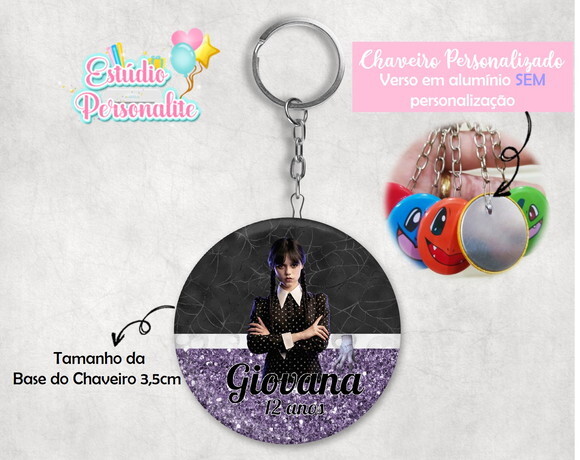 Chaveiro Wandinha Addams