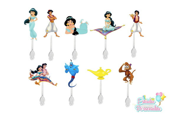 Colherzinha Aladdin e Jasmine