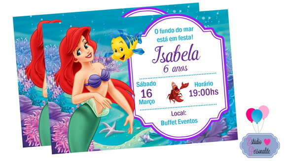 Convite Digital A Pequena Sereia