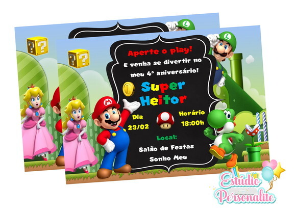 Convite Digital Mario Bros