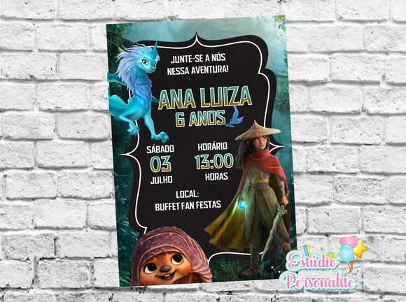 Convite Digital Raya e o Último Dragão