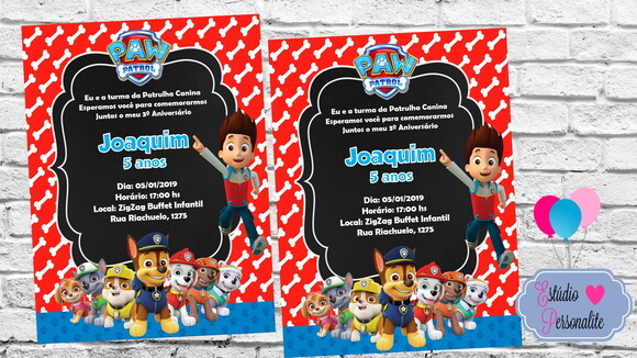Convite Digital Patrulha Canina