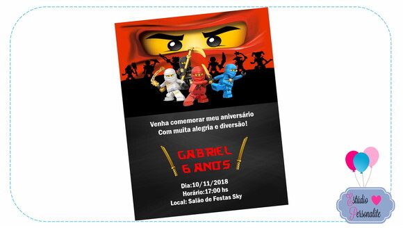 Convite Digital Ninjago
