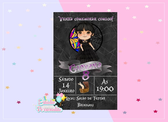 Convite Digital Wandinha Addams