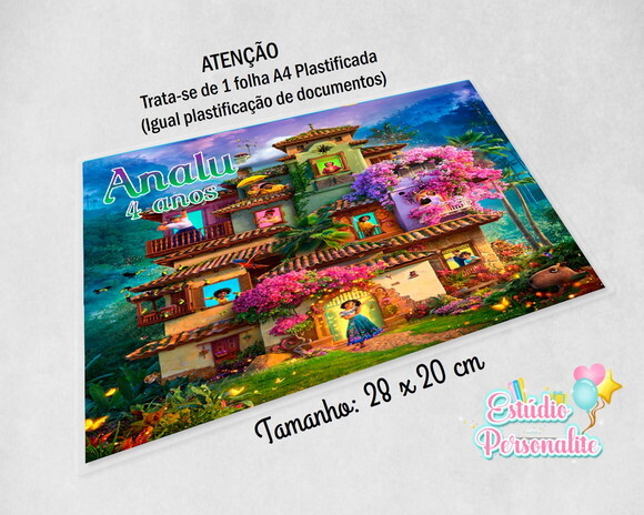 Jogo Americano Plastificado Encanto Disney