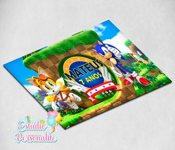 Jogo Americano Plastificado Sonic