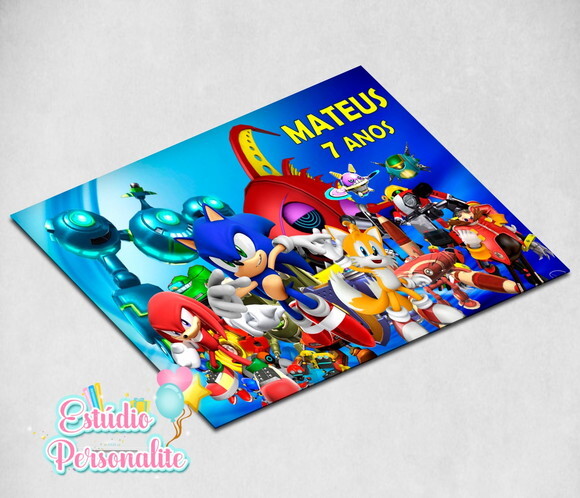 Jogo Americano Plastificado Sonic