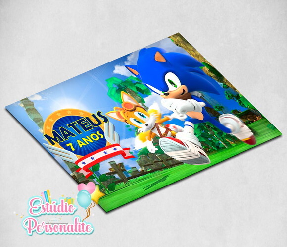 Jogo Americano Plastificado Sonic