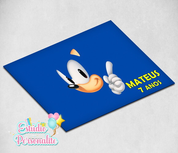 Jogo Americano Plastificado Sonic